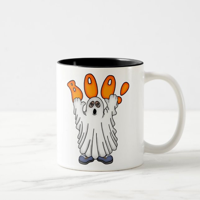Ghostly Boo Two-Tone Coffee Mug (Right)