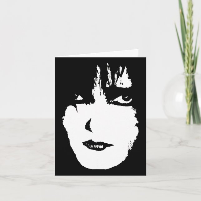 Ghostly Creepy Face  Card (Front)