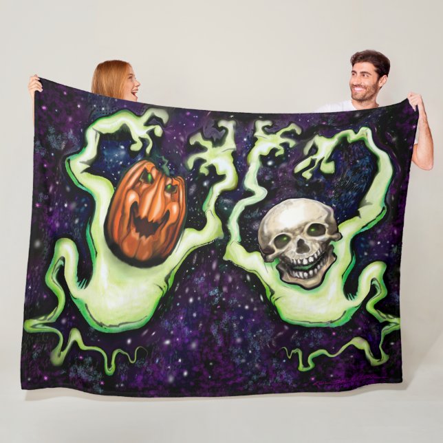 Ghostly Dance Fleece Blanket (In Situ)