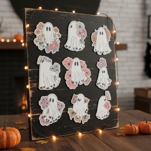Ghostly Floral Halloween Sticker Set👻🌼