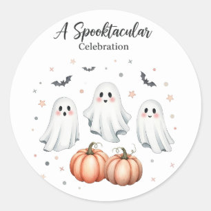 Ghostly Fun Halloween Classic Round Sticker