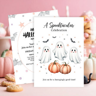 Ghostly Fun Halloween Invitation
