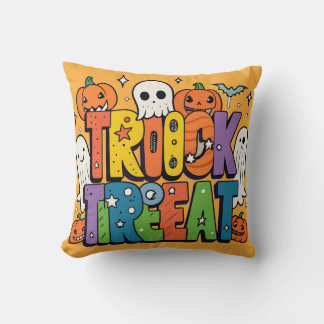 Ghostly Fun Halloween Vibes Vector Art Cushion