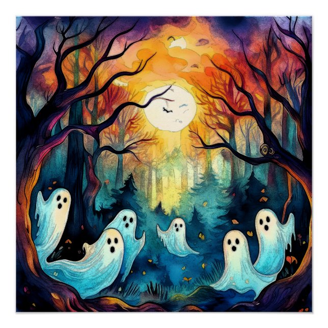 Ghostly Gathering Under the Moon Poster (Front)
