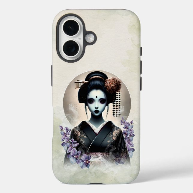 Ghostly Geisha Spirit | Dark Japanese Aesthetic Case-Mate iPhone Case (Back)