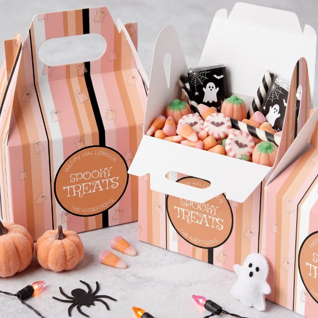 Ghostly Ghosts Pastel Stripe Pattern ID1330 Favour Box (Creator Uploaded)