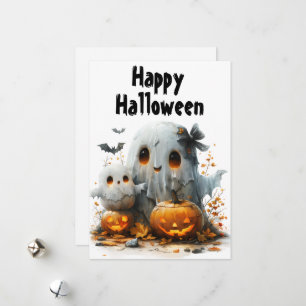 Ghostly Giggles A Sweet & Spooky Halloween Holiday Card