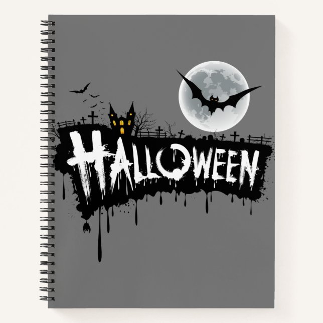 Ghostly Glamour: Personalised Spiral Notebook  (Front)