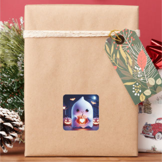 Ghostly Glow Square Sticker