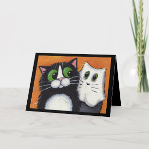 Ghostly Goings On Halloween Cats Card