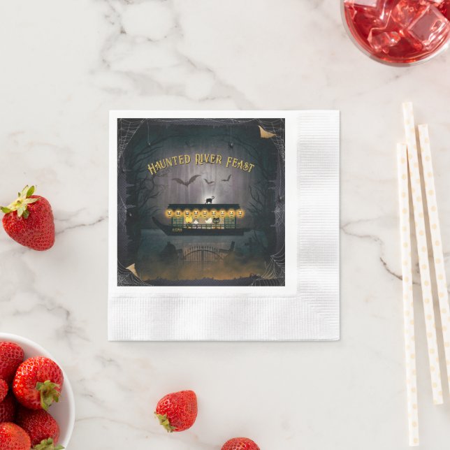 Ghostly Graveyard Cruise Paper Napkin (Insitu)