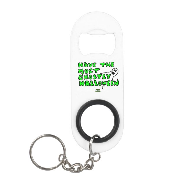 Ghostly Halloween Keychain Bottle Opener (Front)
