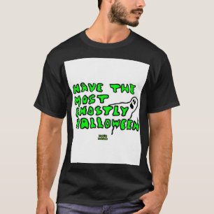 Ghostly Halloween Men's Black Basic T Shirt
