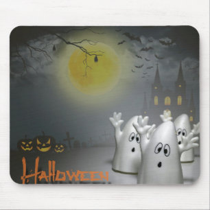 Ghostly Halloween Mouse Pad
