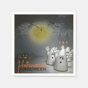 Ghostly Halloween Napkin