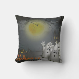 Ghostly Halloween Pillow