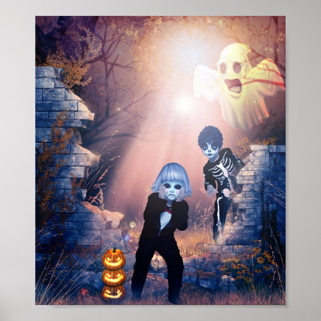 Ghostly Halloween Poster (Front)