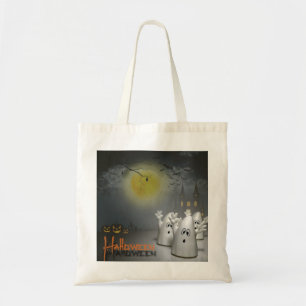 Ghostly Halloween Tote Bag