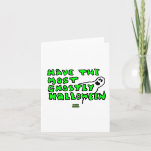 Ghostly Halloween Vertical Greeting Card