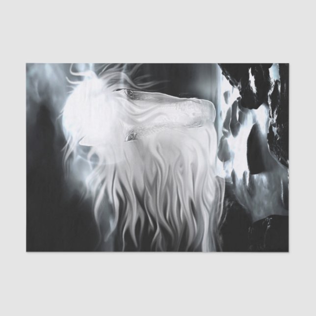 Ghostly horse spirit tissue paper (Front)