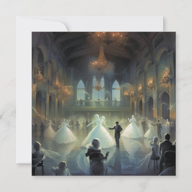 Ghostly Masquerade Ball: Phantom's Masquerade Invitation (Front)