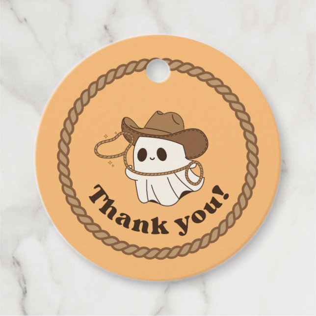 Ghostly "Not My First Rodeo" Party Favour Tag (Front)