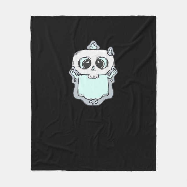 Ghostly Peekaboo Fleece Blanket (Front)