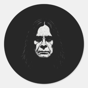 Ghostly Rock N Roller Legend Halloween Icon Face A Classic Round Sticker