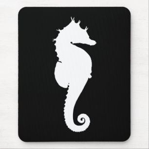 Ghostly Seahorse Mouse Pad
