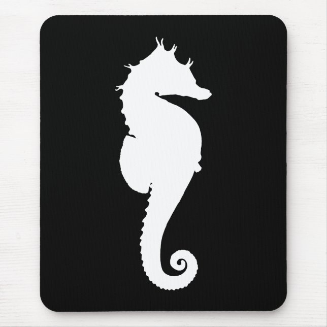 Ghostly Seahorse Mouse Pad (Front)