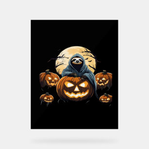 Ghostly Sloth's Midnight Haunt Classic T-Shirt Acrylic Sign