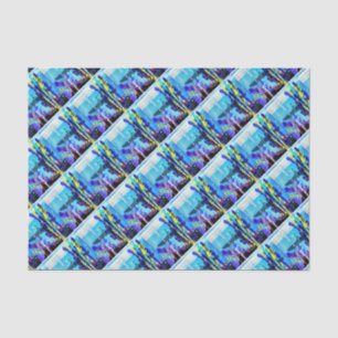 ghostly submarine in tropical waters tissue paper