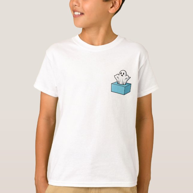 Ghostly Tissue Box Kids T-Shirt (Front)