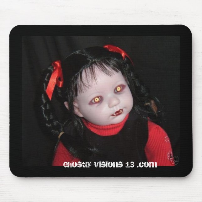 Ghostly Visions 13 halloween horror doll Mouse Pad (Front)