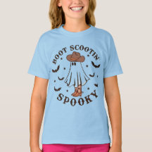 Ghostly Western Boot Bash Girl's T-Shirt