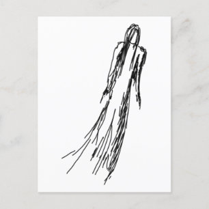 Ghostly Woman Postcard
