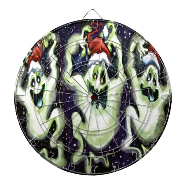Ghostly Xmas Trio Dartboard (Front)