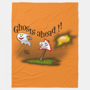 Ghosts Ahead Fleece Blanket