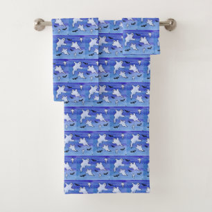 Ghosts and Bats Bath Towel Set