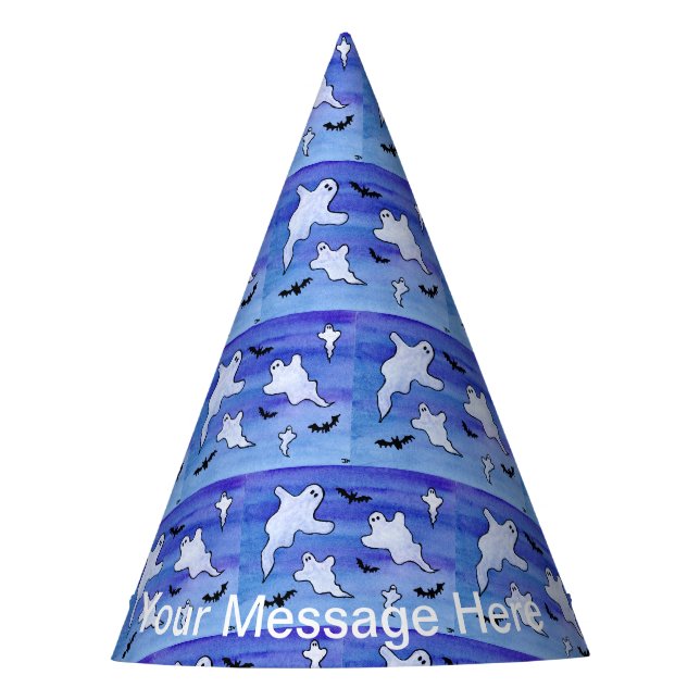 Ghosts and Bats Party Hat (Front)