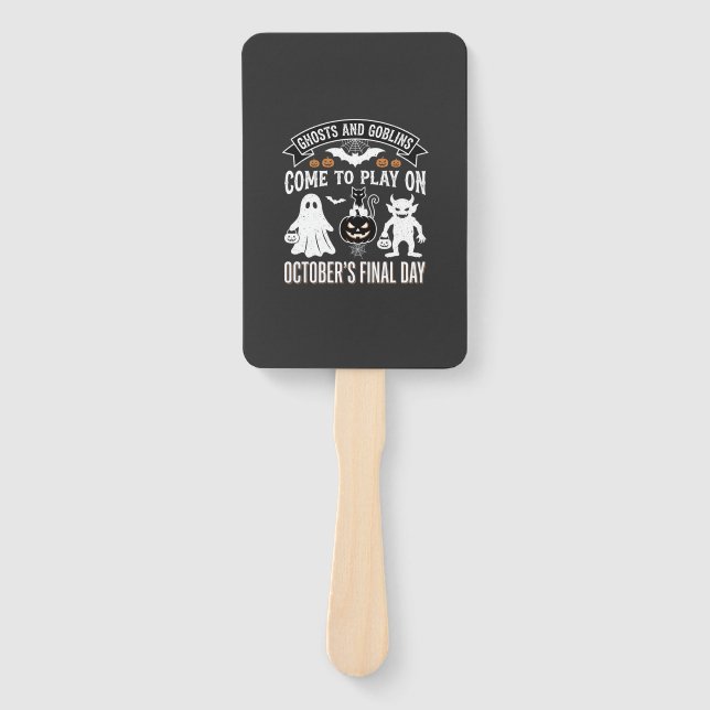Ghosts and Goblins Halloween October Final Day_1 Hand Fan (Front)