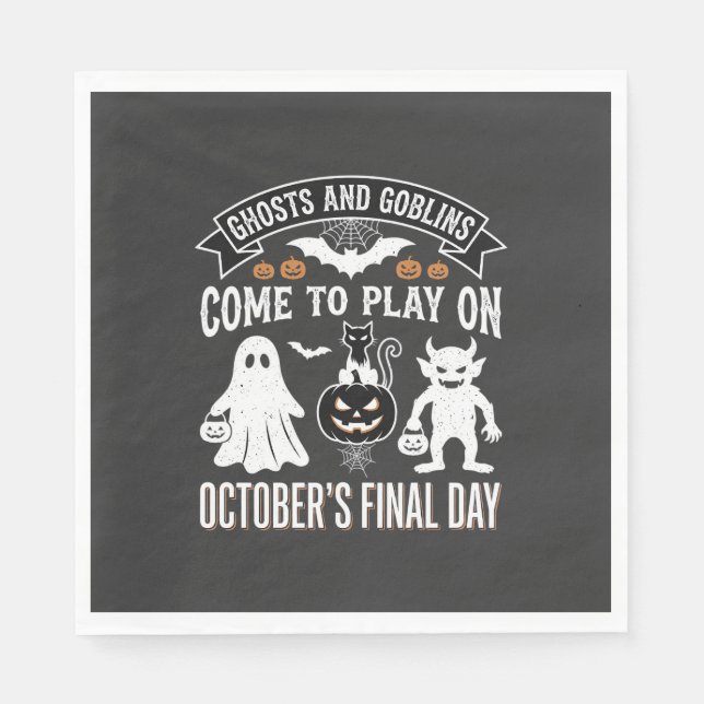 Ghosts and Goblins Halloween October Final Day_1 Napkin (Front)