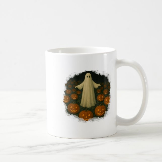 Ghosts And Pumpkins! Halloween!  Coffee Mug (Right)