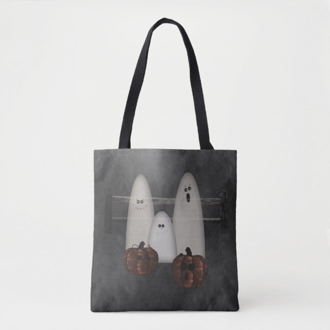 Ghosts And Pumpkins Halloween  Tote Bag (Front)