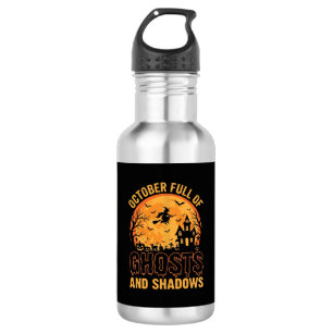 Ghosts and Shadows Halloween Moon Design 532 Ml Water Bottle