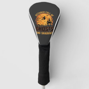 Ghosts and Shadows Halloween Moon Design Golf Head Cover