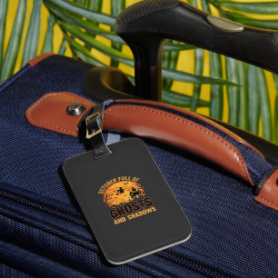 Ghosts and Shadows Halloween Moon Design Luggage Tag
