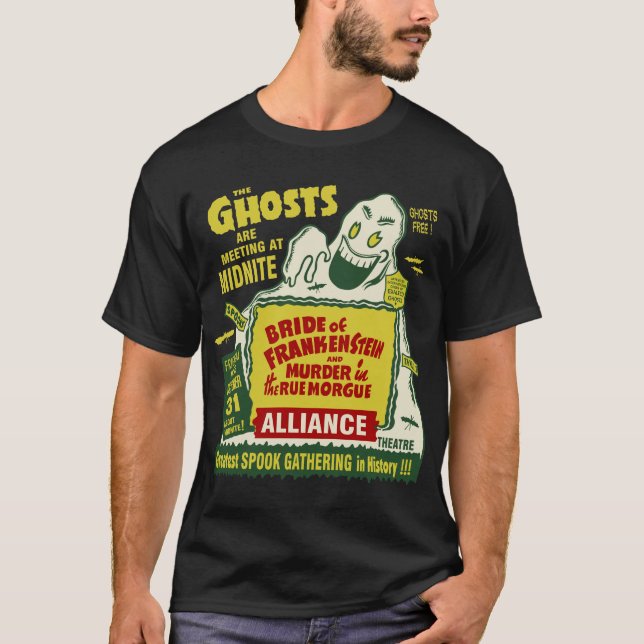 Ghosts Are Meeting At Midnite T-Shirt (Front)
