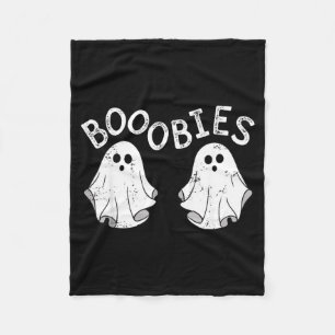 Ghosts Booobie Halloween Bra Breast Funny Costume Fleece Blanket