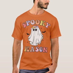 Ghosts Costume Groovy Ghost Spooky Season Retro Ha T-Shirt